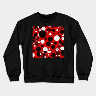 lady bug polka dot design pattern Crewneck Sweatshirt